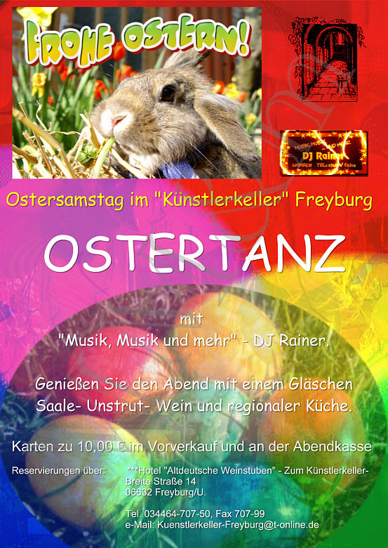 Plakat für den Künstlerkeller Freyburg