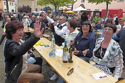 Die Steigraer Musikanten im Weindorf zum 21. Bauernmarkt in Querfurt am 16.09.2017