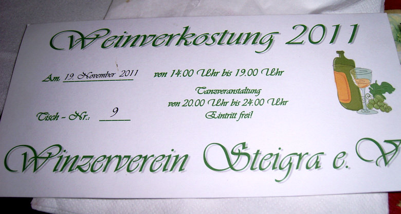 Steigraer Weinverkostung 2011